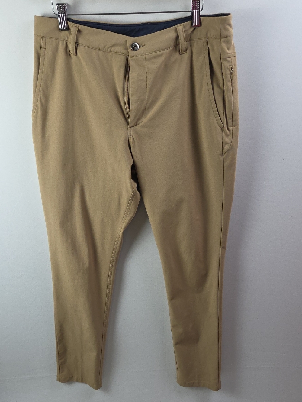 Birddogs Flex 5-Pocket Slim Fit Chinos Golf Pants Tan 32x34 Athleisure Casual